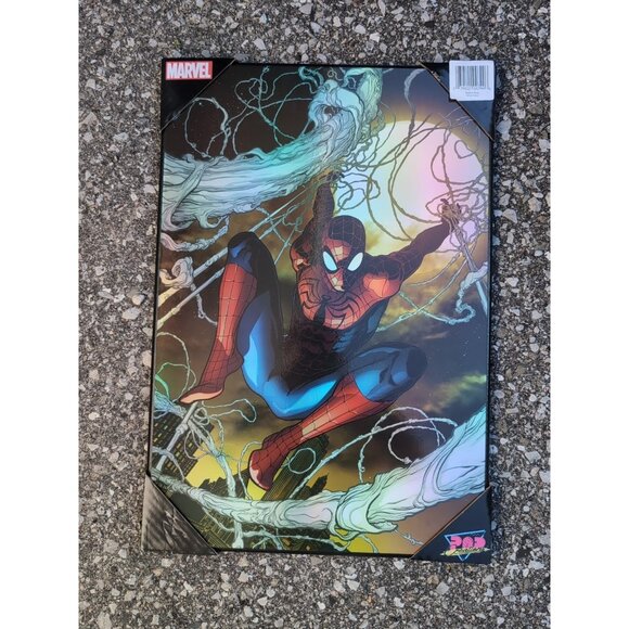 Marvel Spider-Man Wall Art Pop Creations 19x13 Wood - Picture 1 of 1